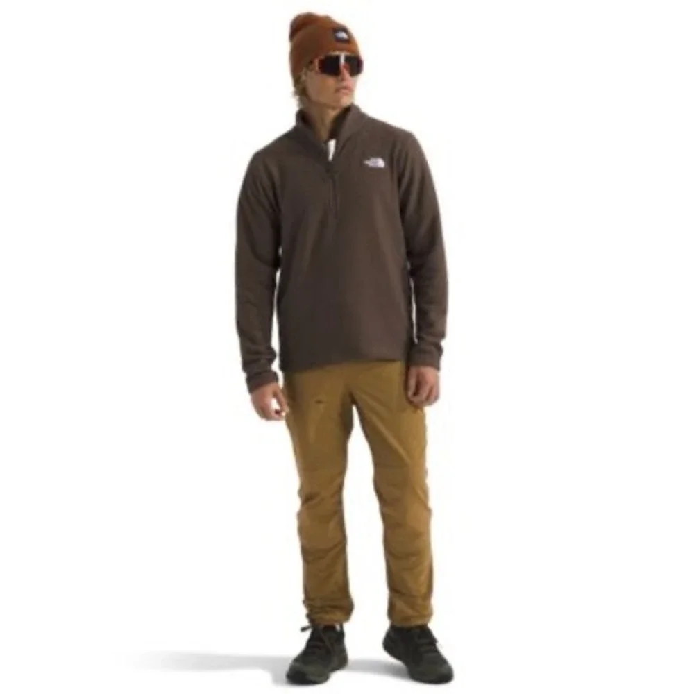 The‎ North Face Textured Cap Rock 1/4 Zip Smokey Brown Large New With Tags